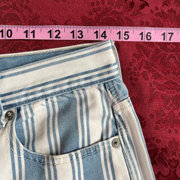 American Eagle Striped Mom Jeans High Rise Size 6 Regular - Picture 11 of 16